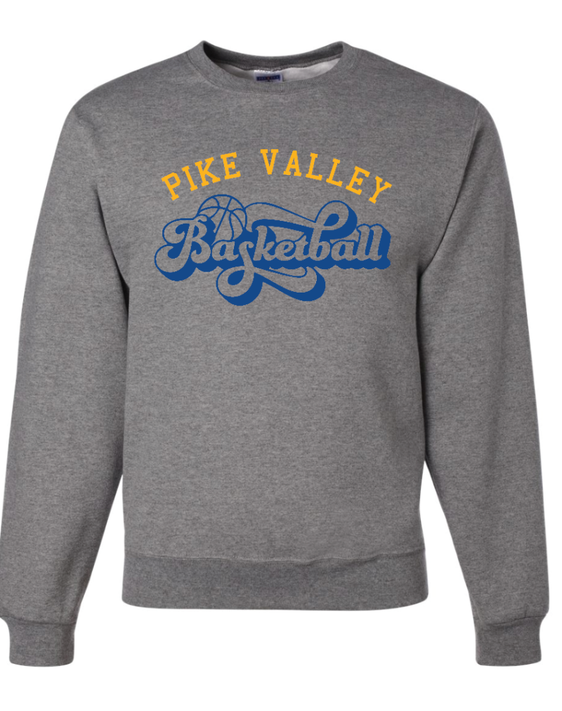 Panther Basketball Heather Grey Crewneck